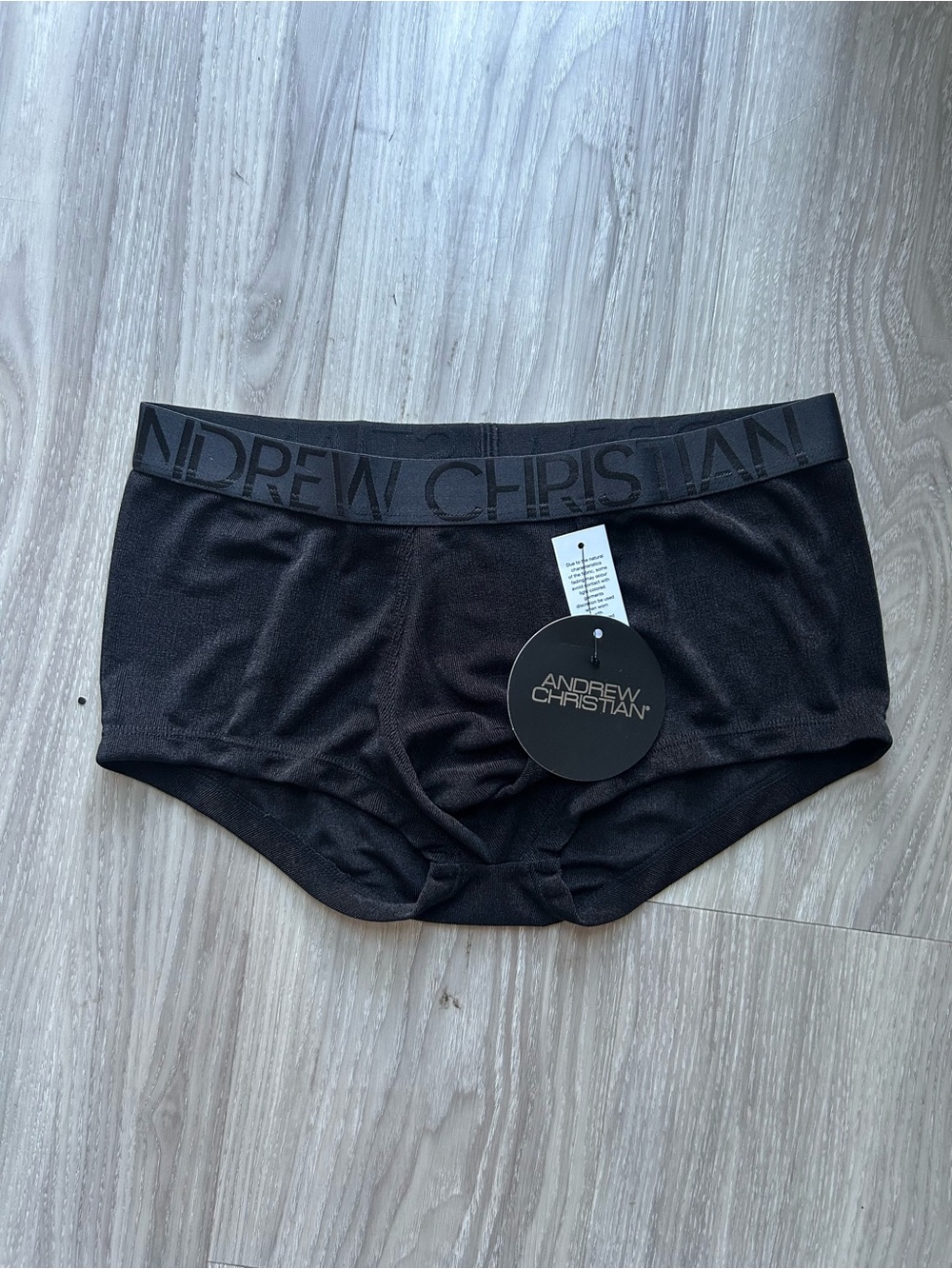 Andrew Christian | Sensual Rib Trunk w/ Almost Naked in Black (Small)